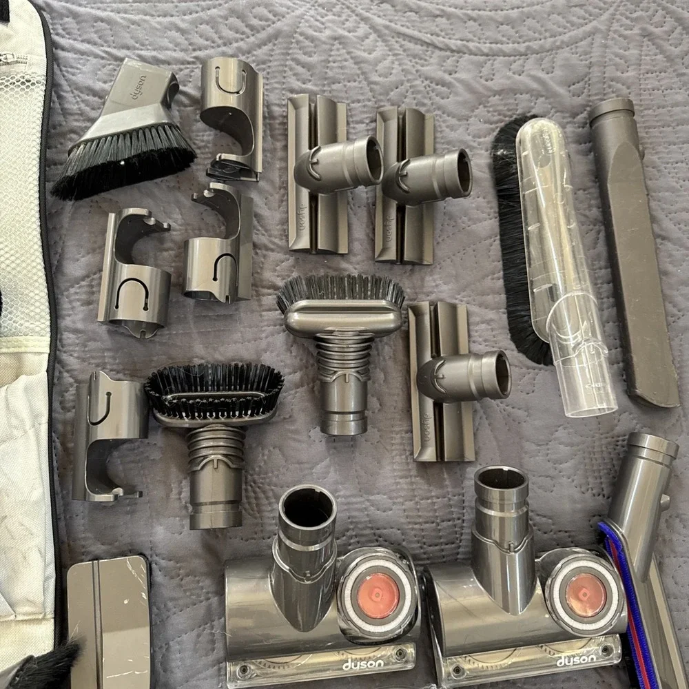 Dyson Multifunction Part Attachments Some NEW Some Slightly Used & Canvas Bag